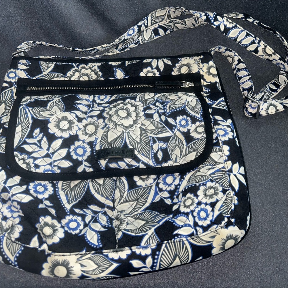 Vera Bradley Snow Lotus Large Crossbody Bag